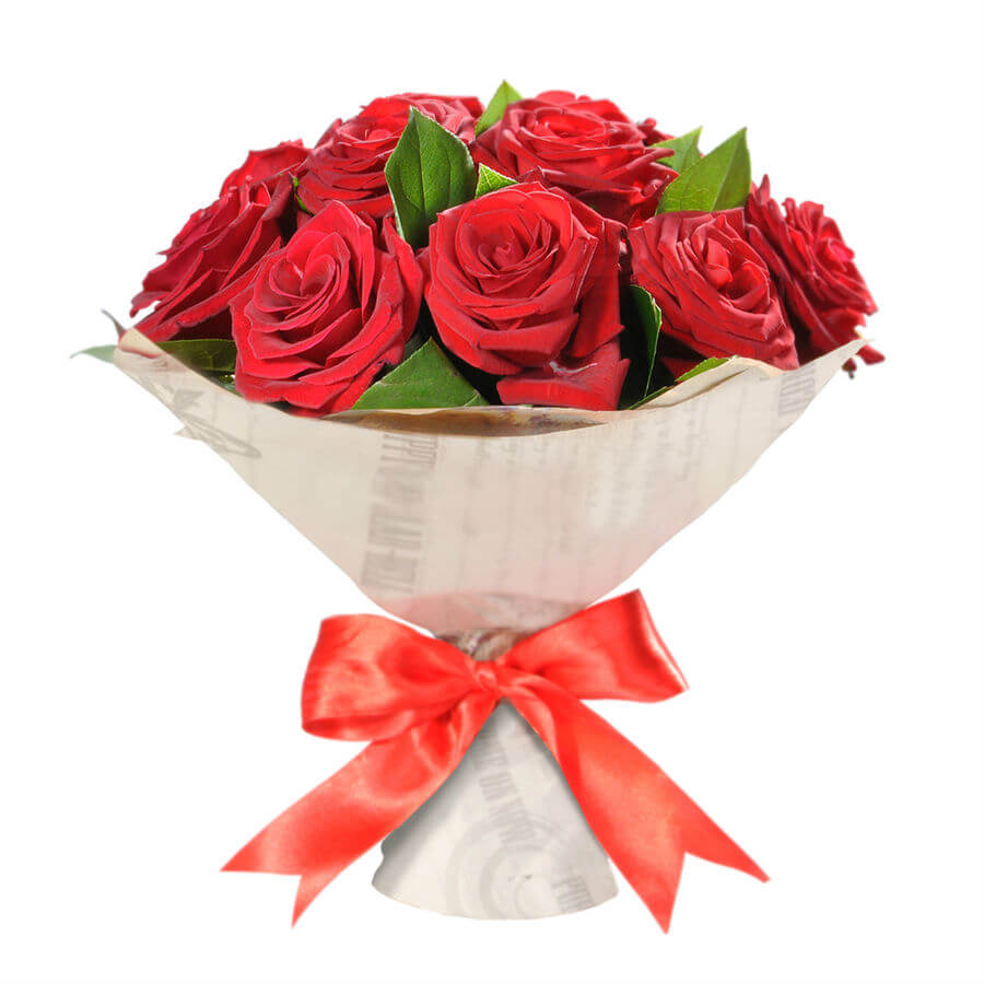 Букет из 11 коротких красных роз доставка в Хмельницком