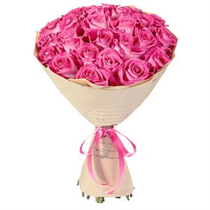 25 элитная розовая роза доставка в Хмельницкий