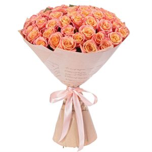 51 персиковая роза купить доставка в Хмельницком